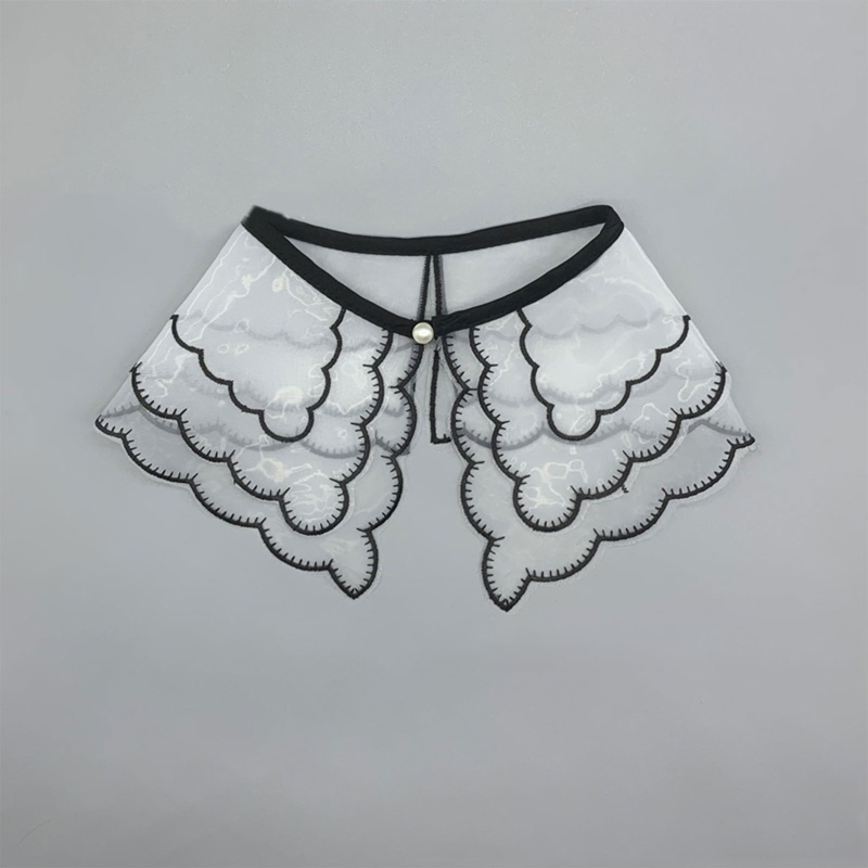 Cổ Áo Rời Họa Tiết Hoa Thời Trang Cho Nữ