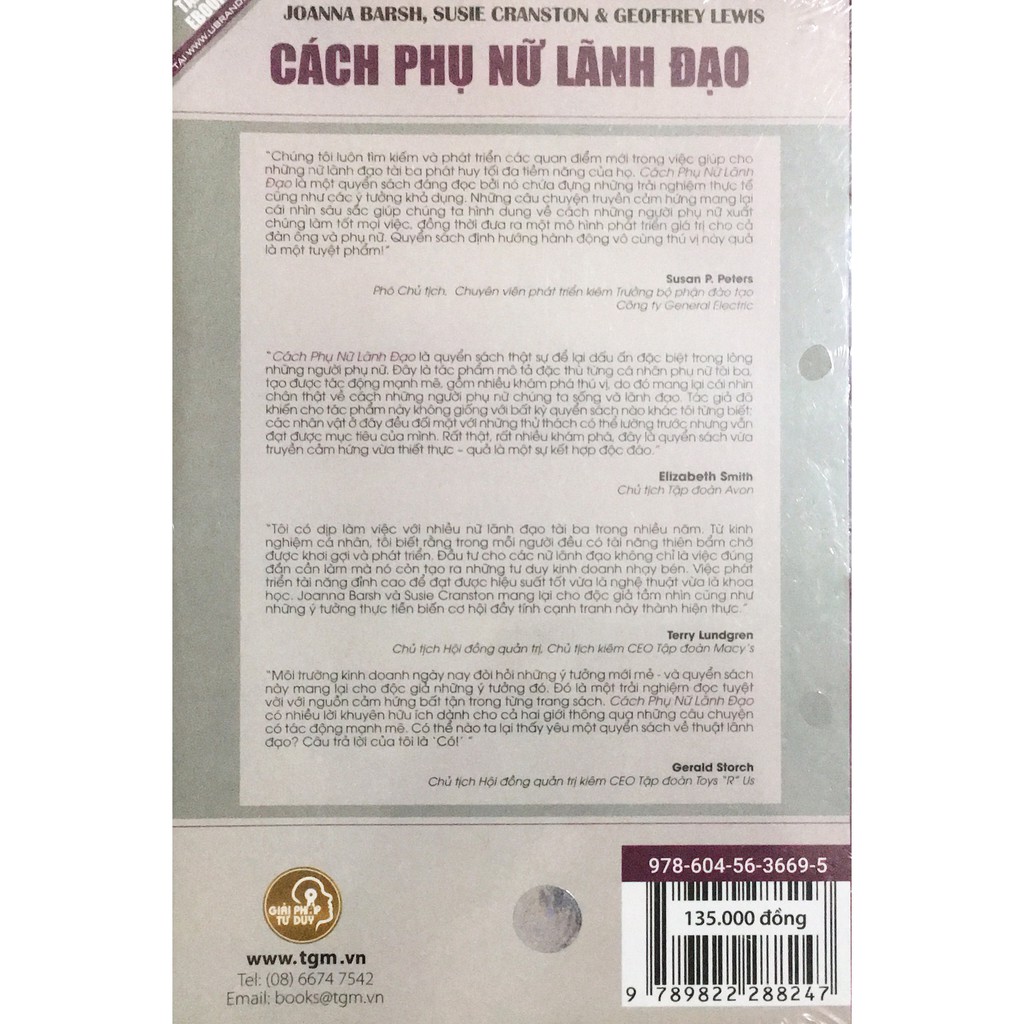 Sách - Cách Phụ Nữ Lãnh Đạo