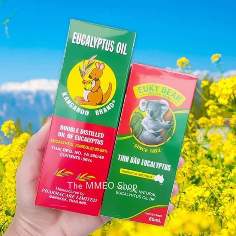 Dầu Khuynh Diệp Úc EukyBear, Eucapro, Kangaroo sản phẩm chính hãng dành cho Mẹ và bé, dầu euky bear, dầu tràm cao cấp