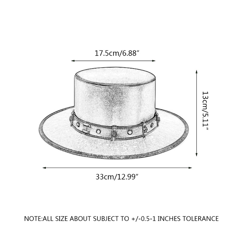 Mũ Bác Sĩ Da PU Màu Đen Hóa Trang Nhân Vật AOTO Steampunk