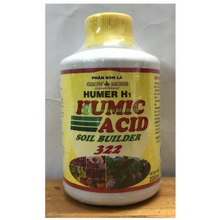 Phân bón lá humer h1 humic acid soil builder 322 bông to, trái lớn, chống rụng bông, tăng đậu trái, thể tích: 235ml