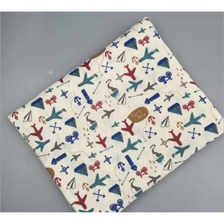 Vải bố canvas họa tiết máy bay nhiều màu
