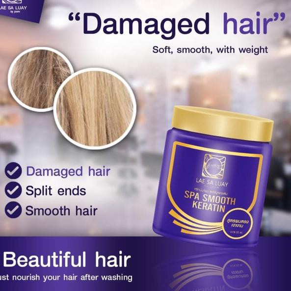 Kem ủ tóc lụa Lae Sa Luay 250ml Chính Hãng Thái Chuyên Dụng Cho Spa Phủ Keratin