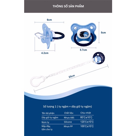 Ty ngậm kèm dây cho bé trên 6 tháng KUKU KU5601