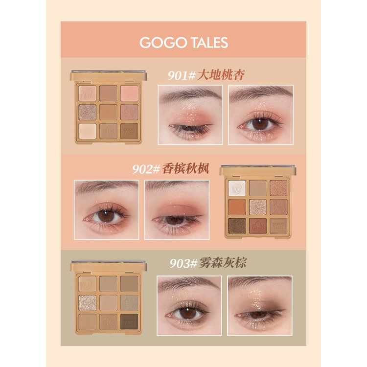 [Hàng mới về]Bảng Phấn Mắt 9 Màu GOGO TALES sóc