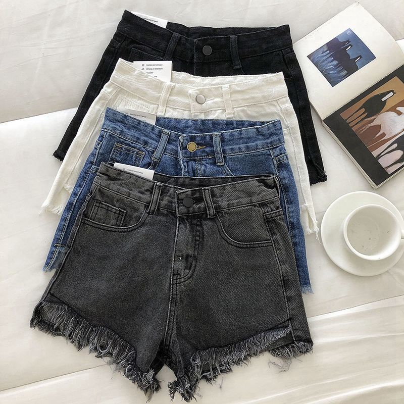 Quần Short Denim Lưng Ngắn Dáng Chữ a Phong Cách Hàn Quốc Thời Trang Mùa Hè Cho Nữ