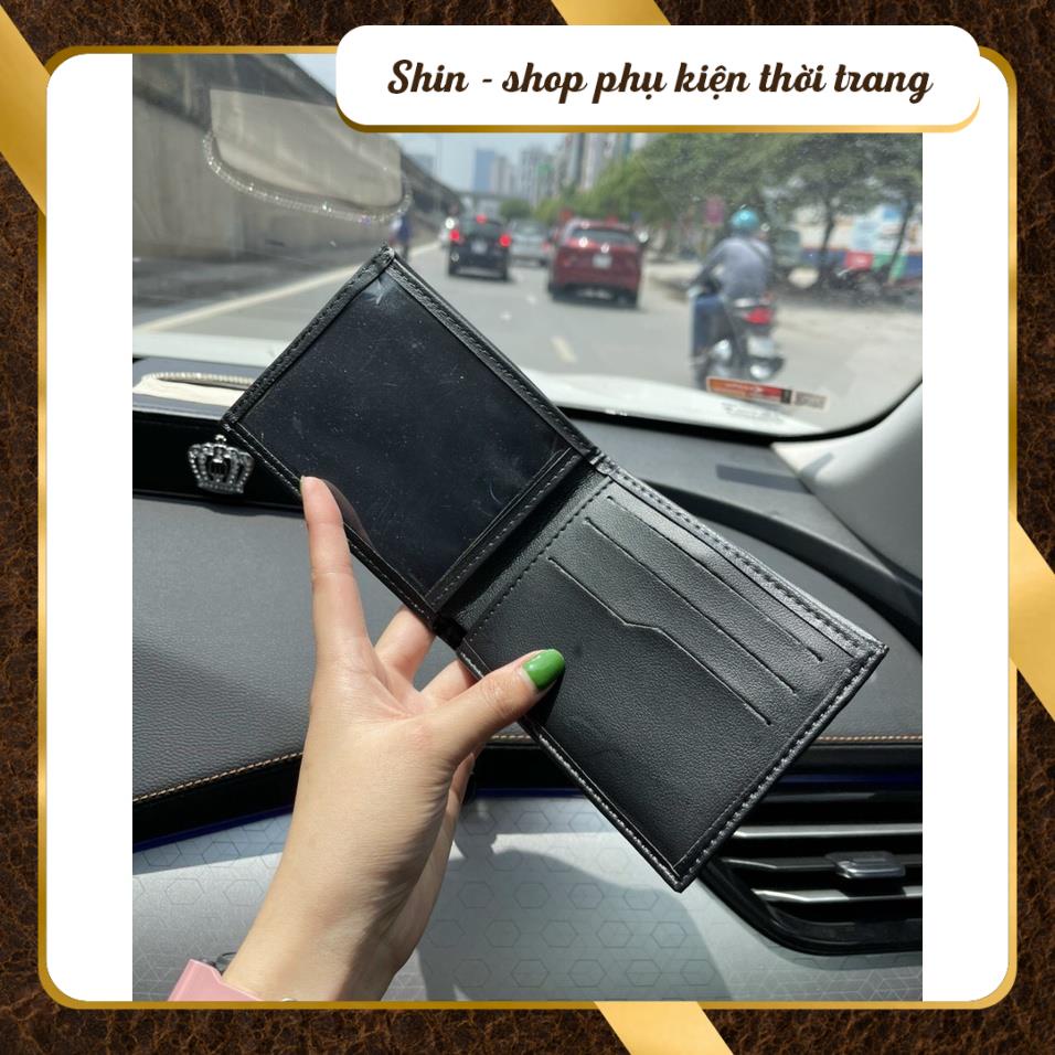 Ví Nam Dáng Ngang Chất Đẹp Da PU Màu đen Nhỏ Gọn Thời Trang - Shin Shop Leather