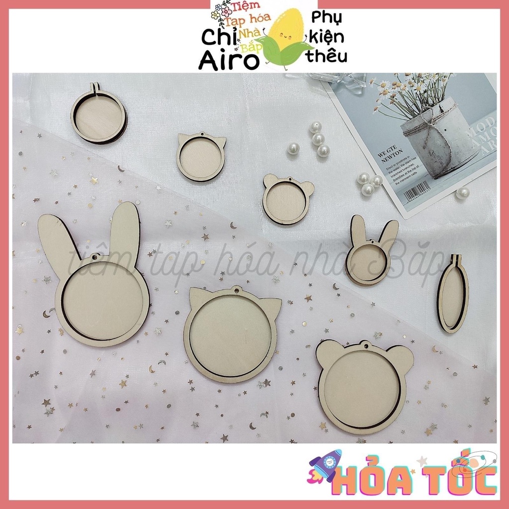 Khung Gỗ Decor Mini - Khung Treo Trang Trí - Móc Chìa Khóa