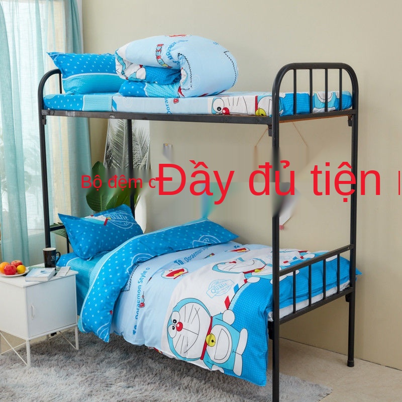 Filt set ký túc xá giường đơn nệm lò xo và mùa thu dày dặn để giữ ấm, bộ đôi tám mảnh đầy đủ cho tất cả các