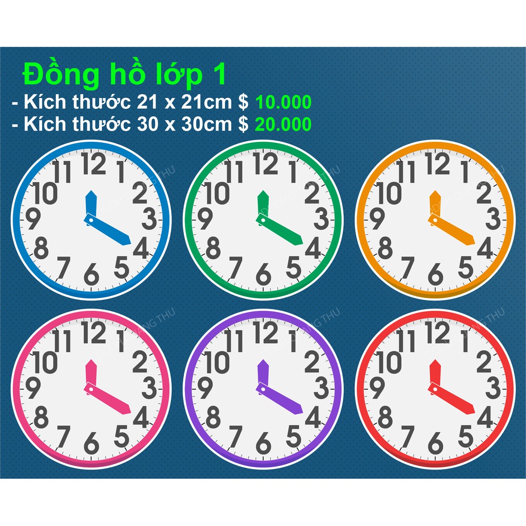 Đồng hồ số xoay kim đơn giản
