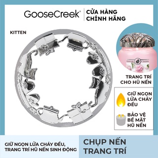 Chụp nến trang trí - Matte Silver Kitten
