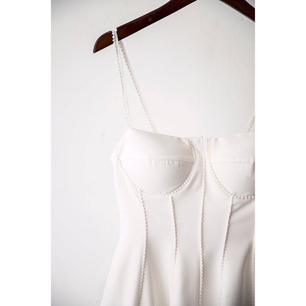 [Mã SKAMSALEP6 giảm 10% tối đa 100K đơn 150K] SÒ VINTAGE - SIERA Đầm xòe hai dây cúp chén viền ren | BigBuy360 - bigbuy360.vn