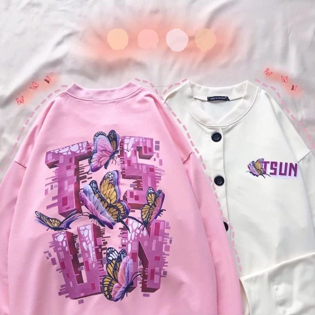 Áo Khoác Cardigan Nút Tay Dài Hoạ Tiết 3D T🦋SUN Ảnh Thật