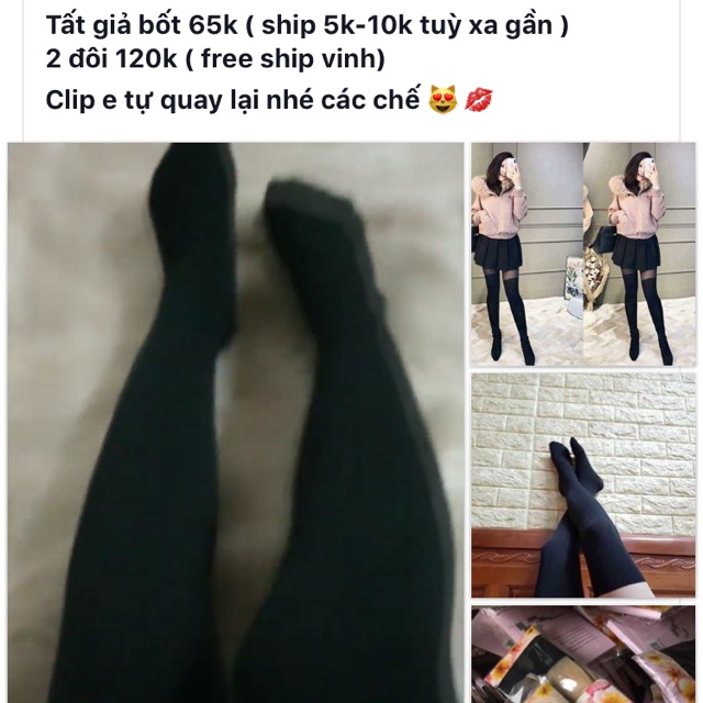 Combo 3 đôi tất giả bốt