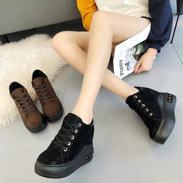 (ODER 5 ngày) Giày thể thao nữ thời trang độn đế 10cm