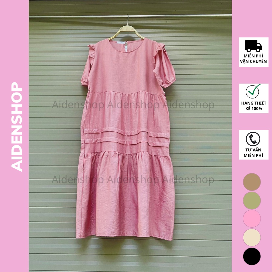 Đầm bầu công sở đẹp Aidenshop váy bầu thiết kế suông đẹp