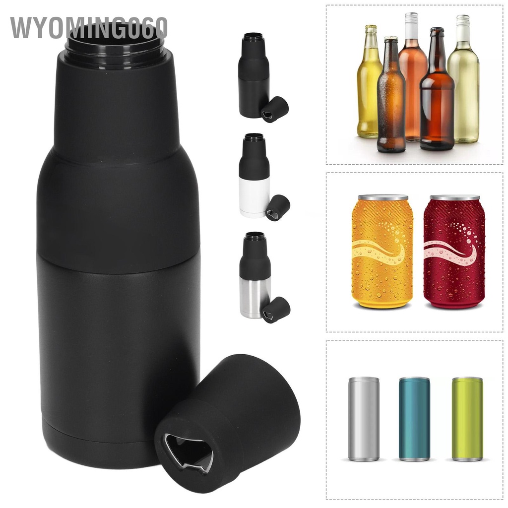 Wyoming060 Chân không đôi tường bằng thép gỉ có thể cách nhiệt và bể chứa lạnh với dụng cụ mở chai