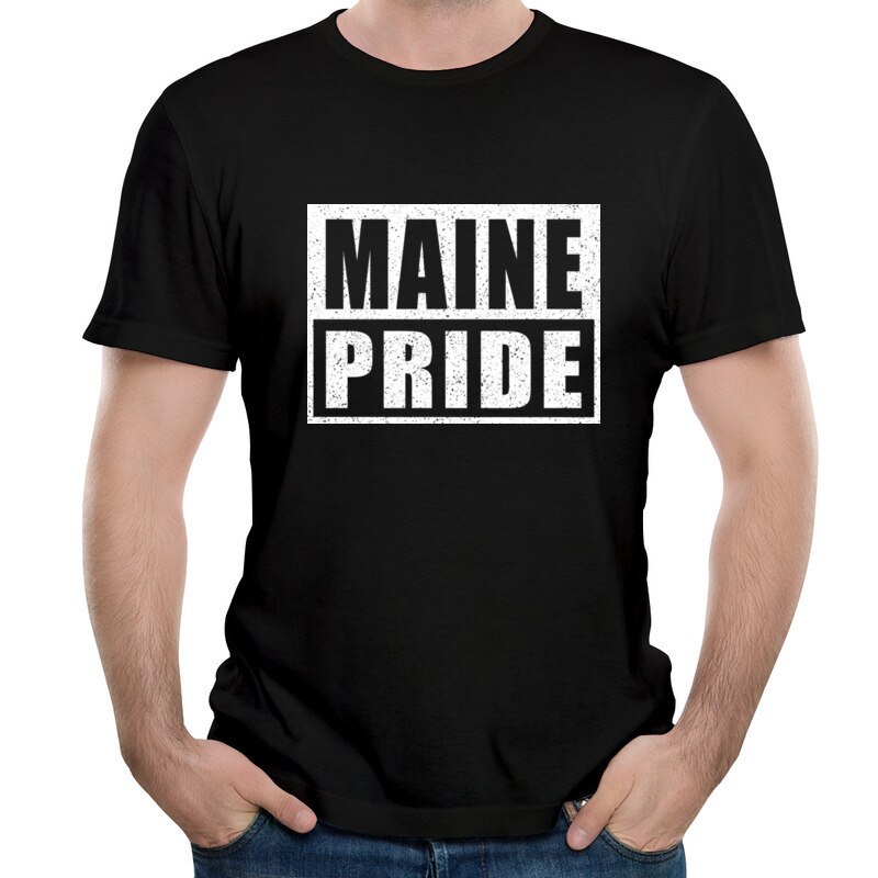 New Coming Maine Pride Europe Leisure T-Shirt Slim Fit Simple Style T Shirt Printing Unique Tops Shirt For Students New