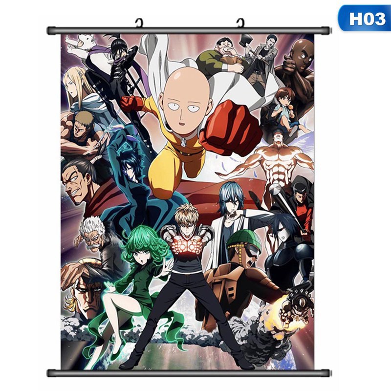 Tranh Treo Poster Hoạt Hình Anime Nhật Bản One Punch Man Saitama