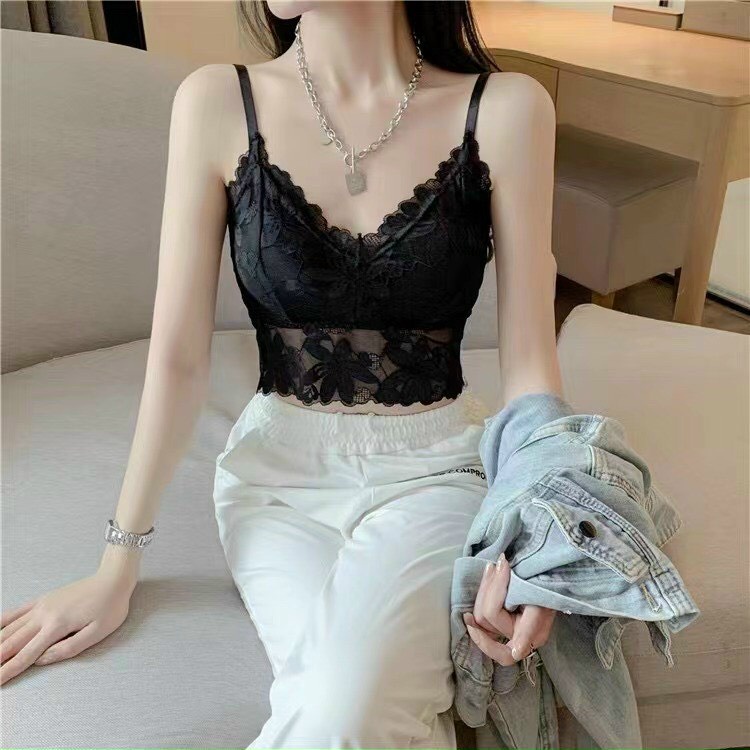 Áo bra 2 dây ren hoa cao cấp siêu xinh bralette dáng dài gợi cảm chất tốt hàng đẹp giá rẻ cho nữ 2230