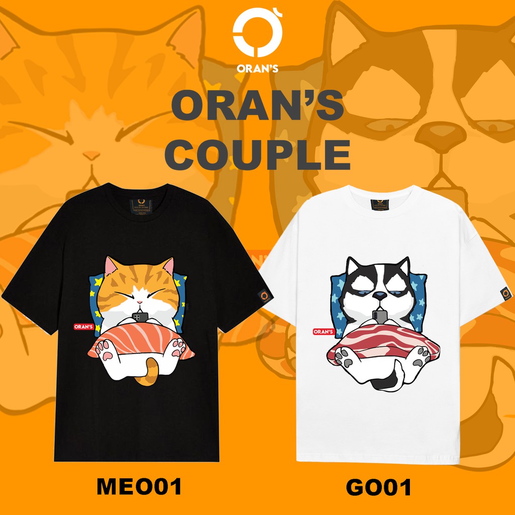 Áo thun Couple Tee phông trơn nam nữ tay lỡ Oversize chất COTTON 100% siêu thấm hút mồ hôi, FULLBOX ORANS - ORAN'S TEE | BigBuy360 - bigbuy360.vn
