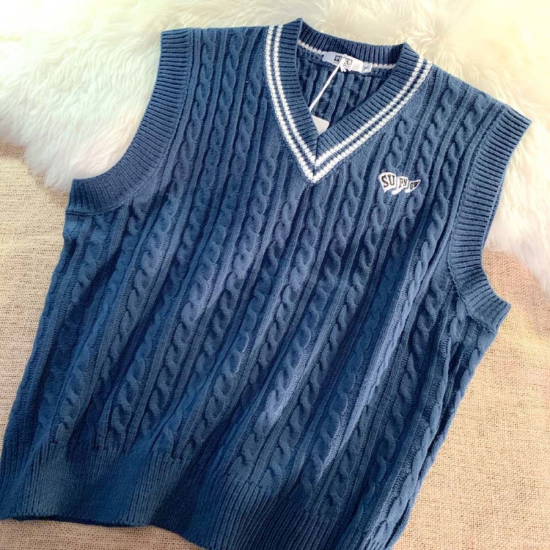 Áo Sweater Sát Nách Dáng Rộng Kiểu Hồng Kông Nhật Bản Thời Trang Thu Đông Ấm Áp Cho Các Cặp Đôi