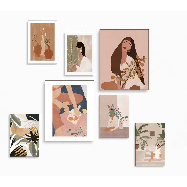 20 Bộ set 7 tranh trang trí phòng ngủ, góc học tập. decor chụp ảnh. dày 5mm dán tường, để kệ. có sẵn băng keo 2 mặt | BigBuy360 - bigbuy360.vn