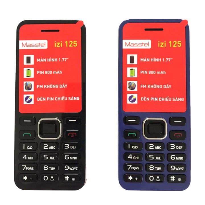 Điện Thoại 2 Sim Masstel Izi 125 chữ siêu to - Hàng chính hãng - BH 12 tháng | BigBuy360 - bigbuy360.vn
