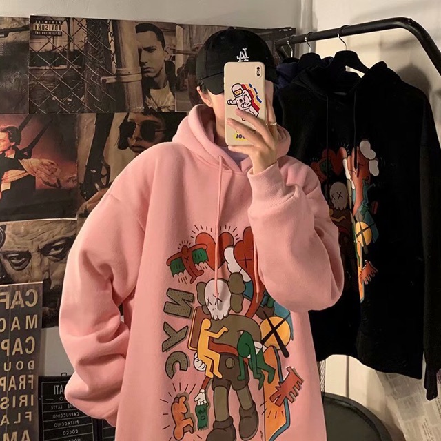 [Video + Out Fit] Áo Hoodie KAWS Effect, form đứng Unisex , Hoodie Hottrend 2020.TapHoaSonline