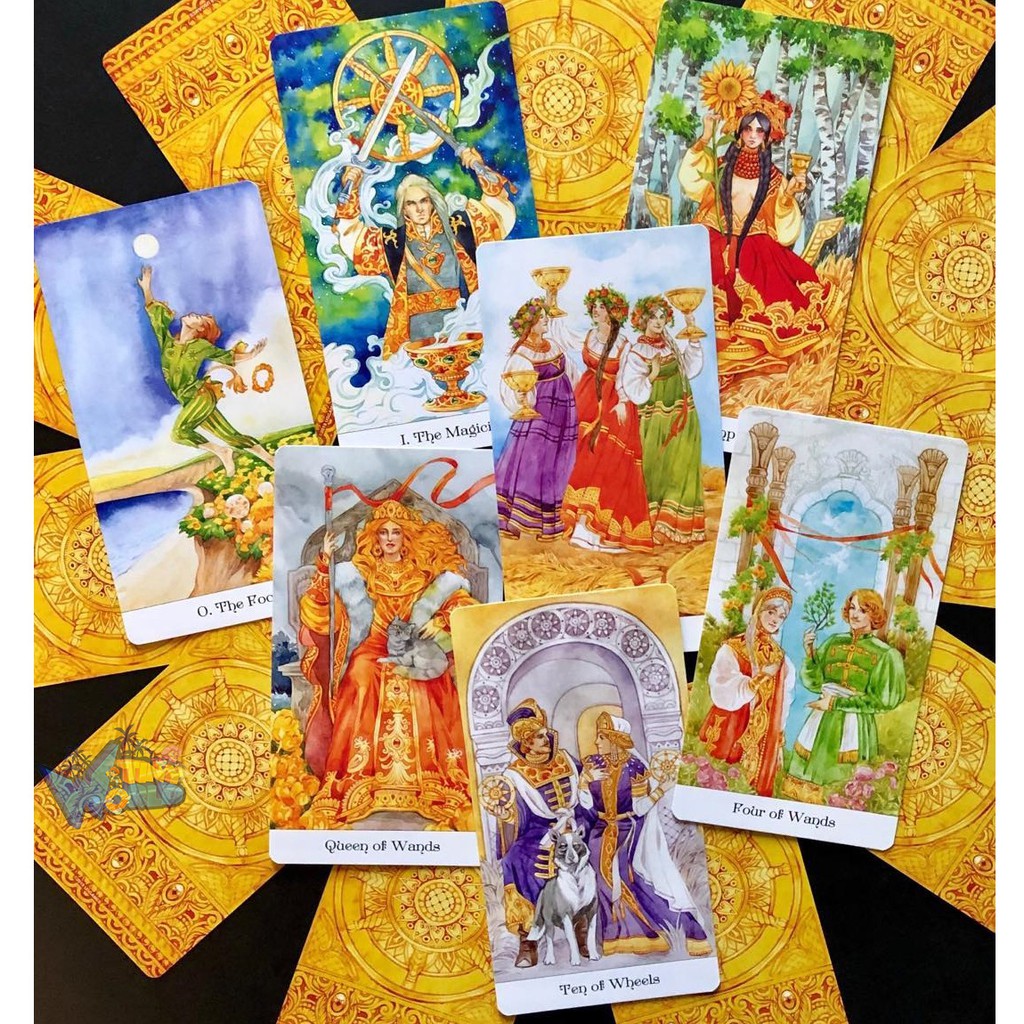 Bộ Bài Tarot of the Golden Wheel T10 New Đẹp