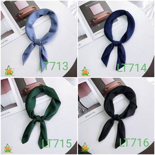 Khăn turban lụa, khăn lụa vuông trơn 70cm