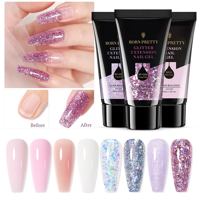 Gel nối móng BORN PRETTY 30ml chuyên dụng chất lượng cao nhiều màu tùy chọn