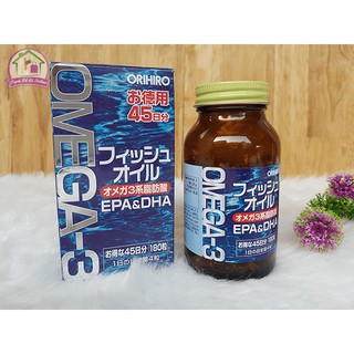 Viên Uống DHA EPA Dầu cá Omega-3 Orihiro Nhật Bản 180 Viên bổ sung omega 3 cho cơ thể
