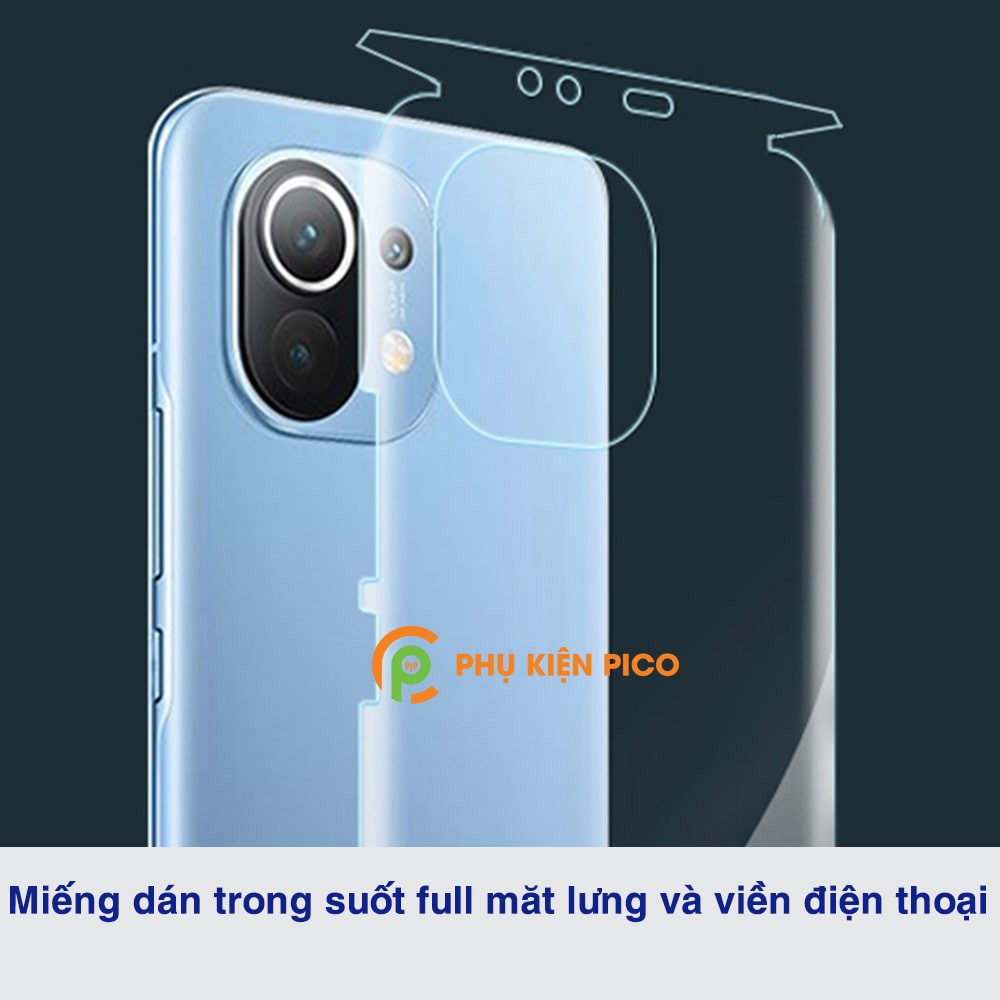 Dán lưng Mi 11 full viền trong suốt PPF tự phục hồi vết xước - Dán dẻo Xiaomi Mi 11