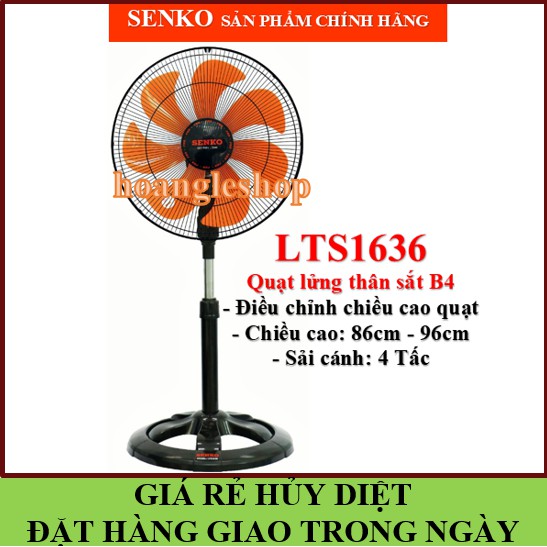 Quạt senko🚚ĐƯỢC CHỌN MÀU🚚ĐẶT HÀNG GIAO TRONG NGÀY🚚Quạt lửng senko thân sắt B4 LTS1636