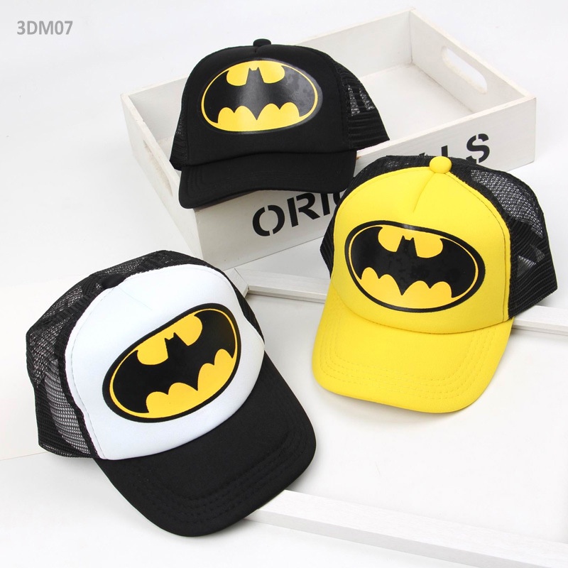 Mũ Lưỡi Trai Người Nhện/Batman 3DM07 GIAY3DOI Siêu Ngầu Size 3-10T