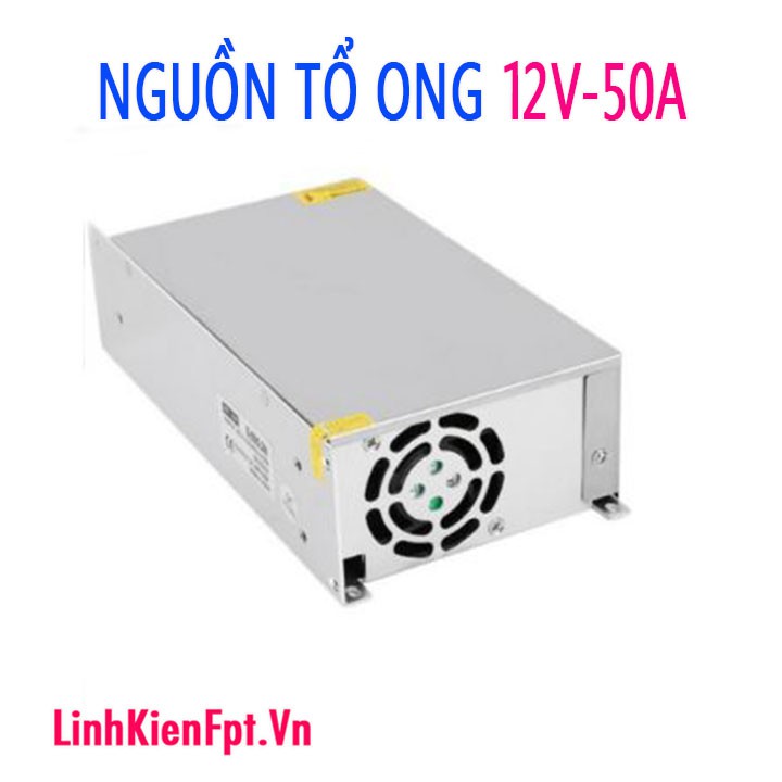 Nguồn Tổ Ong 12V 50A Chuẩn Có Quạt