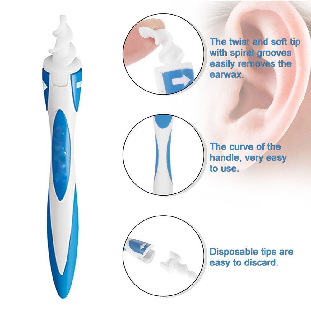 Bộ Dụng Cụ Lấy Ráy Tai Bằng Silicone 16 Món Tiện Dụng