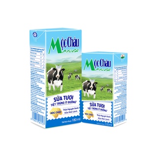 Vỉ 4 hộp 110 ml sữa tươi mộc châu đậu đỏ cam dâu dừa socola có đường ít - ảnh sản phẩm 4