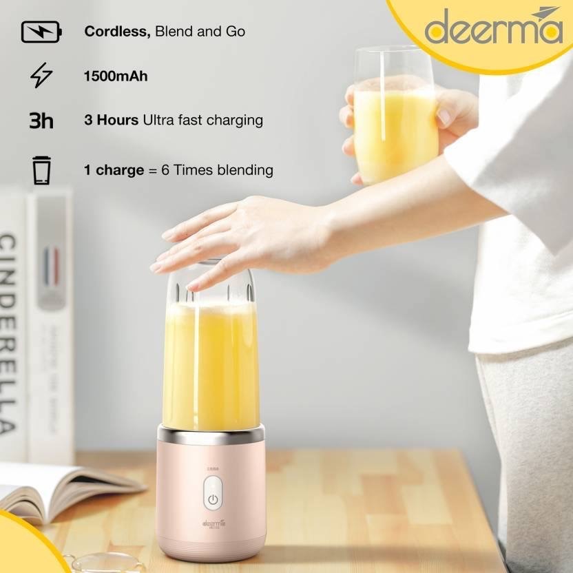 Máy xay sinh tố cầm tay không dây Xiaomi Deerma Mini Juice Blender Tiện Dụng thông minh NU05-Hàng chính hãng