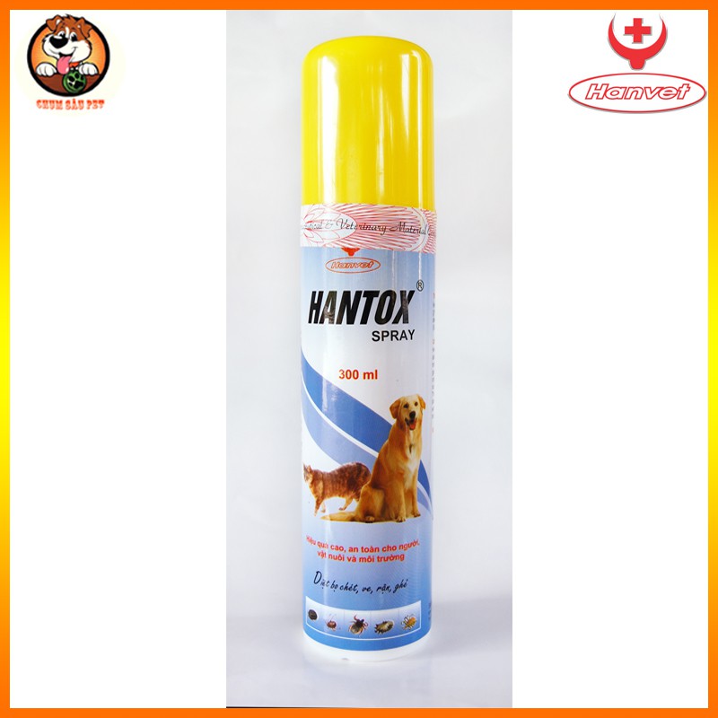 mila1618 Xịt Hantox Spray diệt bọ chét ve chấy rận ghẻ chó mèo 300ml diệt các loại bọ trên gia súc gia cầm