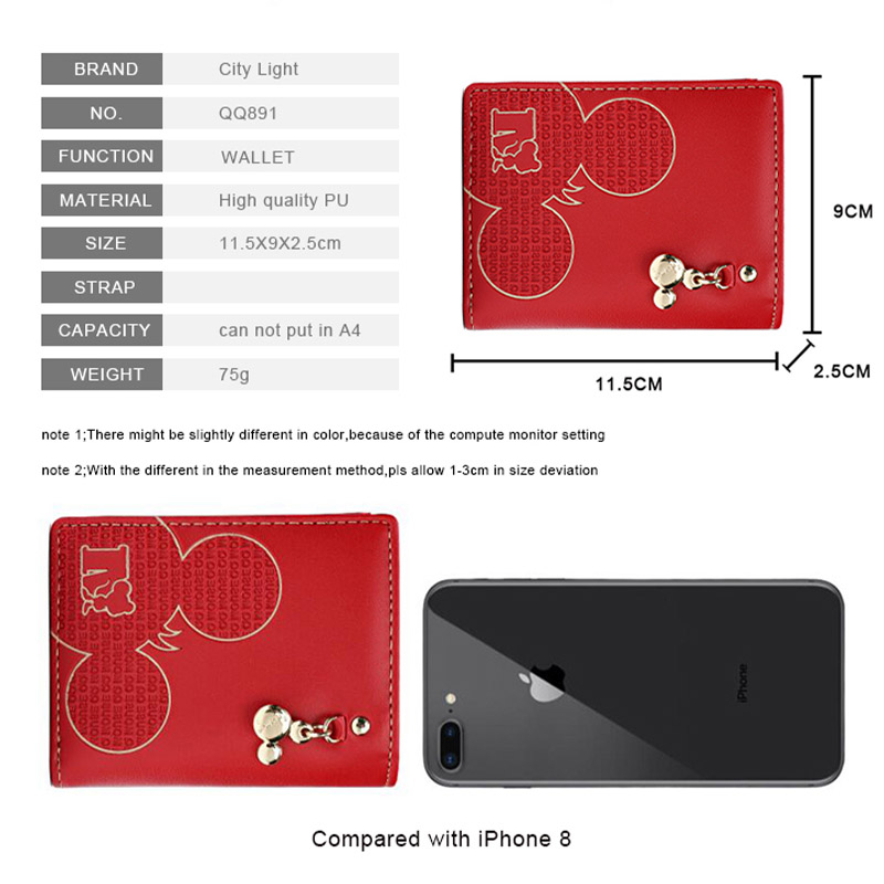 Ví Nữ Mini Hình Chuột Mickey Dễ Thương