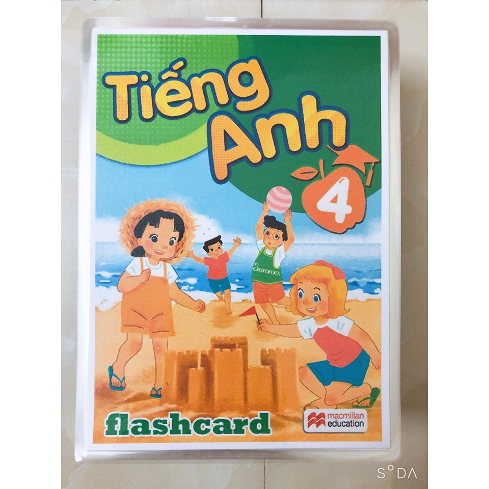 Flashcard tiếng anh lớp 4 Khổ A5 Ép Platic