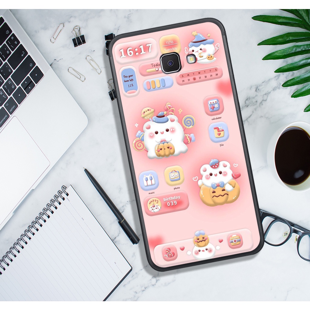 ỐP LƯNG SAMSUNG A3 2016 - A5 2016 - A7 2016 - A3 2017 - A5 2017 - A7 2017 , IN HÌNH GẤU NÂU CHOCOLATE ĐÁNG YÊU.