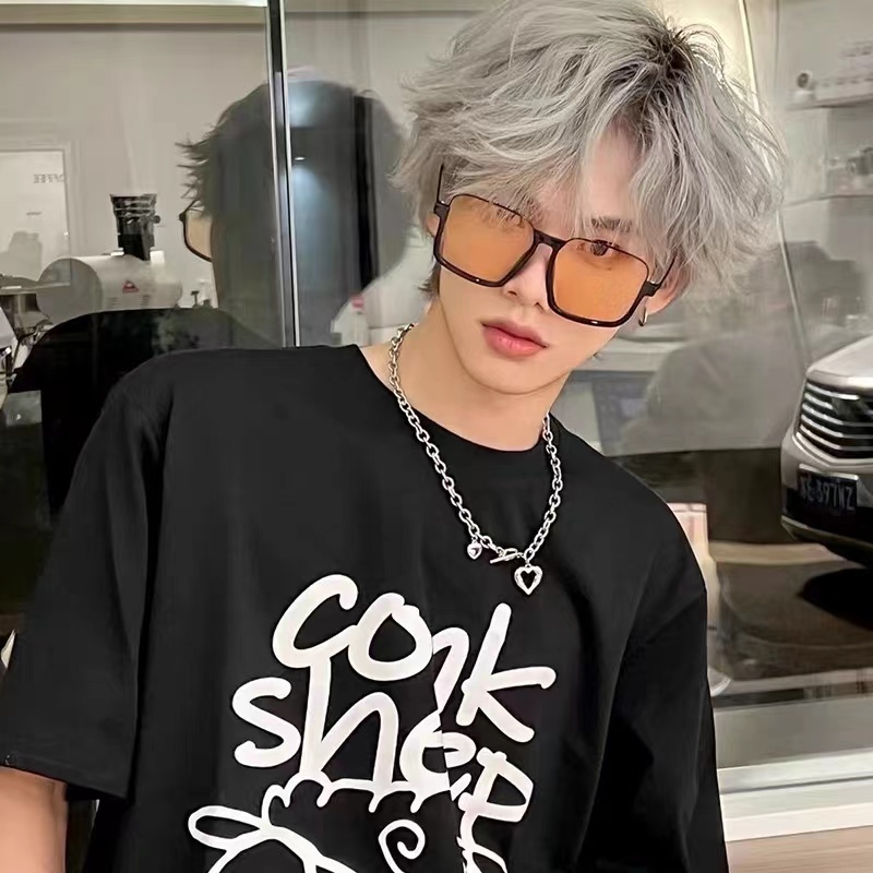 (KIQI-FASHION) COD Kính Mát Nửa Gọng Vuông Chống Tia Uv400 Phong Cách Retro Thời Trang Cho Nam Nữ