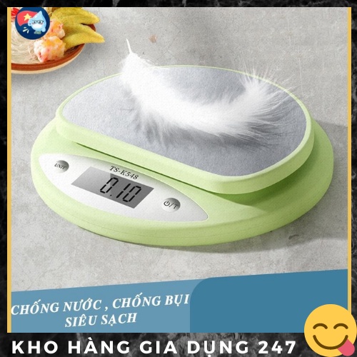 Cân tiểu ly điện tử nhà bếp mini độ chính xác cao 1g đến 2kg - Sạc USB - Chất liệu inox