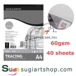 Sổ vẽ giấy can Daler Rowney A4 60gsm 40 tờ