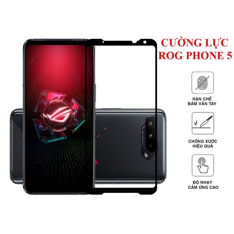 Kính cường lực Rog Phone 5 Độ Cứng 9H Full Màn Hình Viền Cong Bảo Vệ Màn Hình Điện Thoại