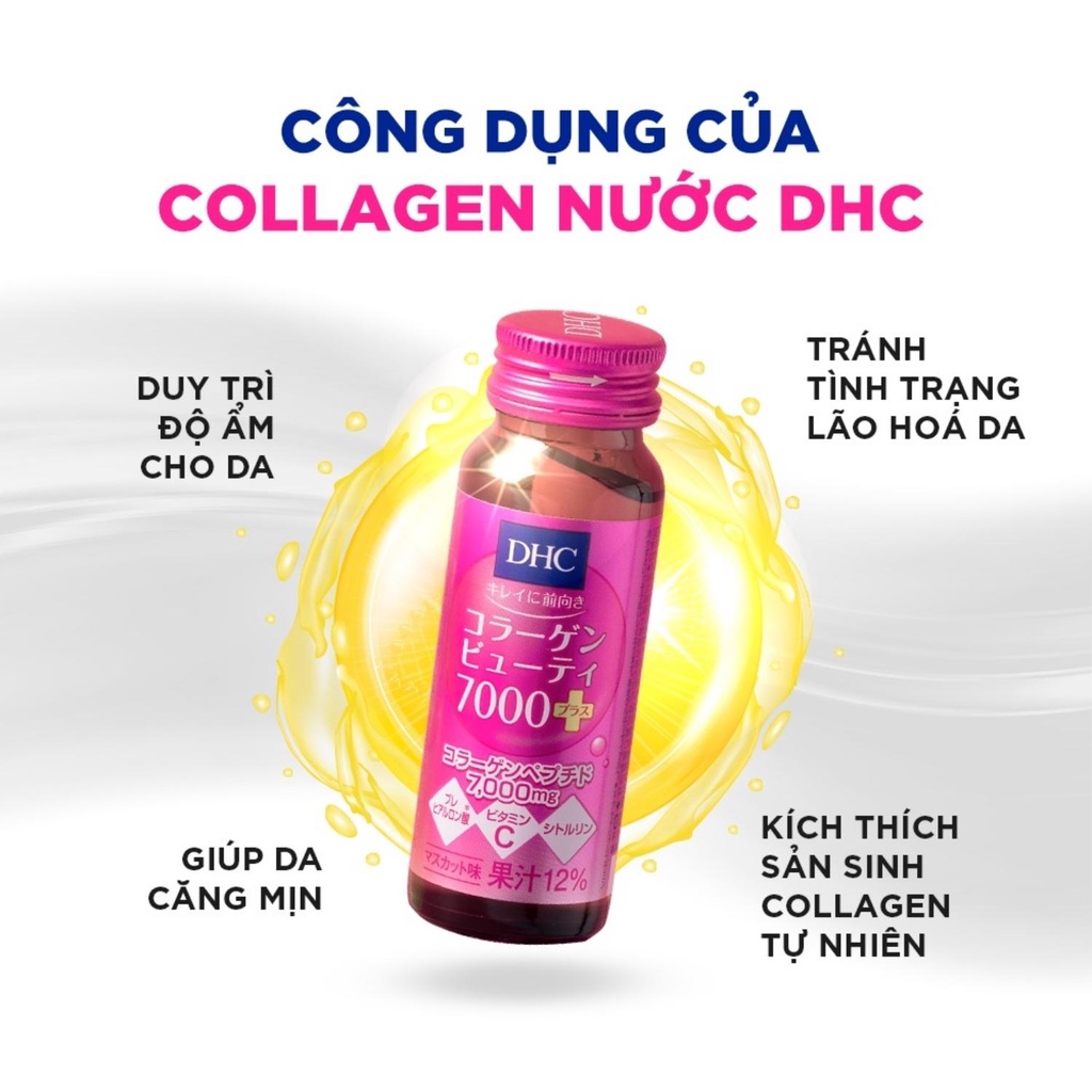 Nước collagen dhc nhật bản làm đẹp và trẻ hóa da bổ sung vitamin c hộp 10 - ảnh sản phẩm 3