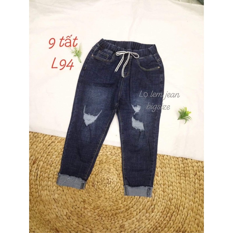 Quần jean nữ bigsize 9 tất 55kg - 95kg/lưng chum | BigBuy360 - bigbuy360.vn